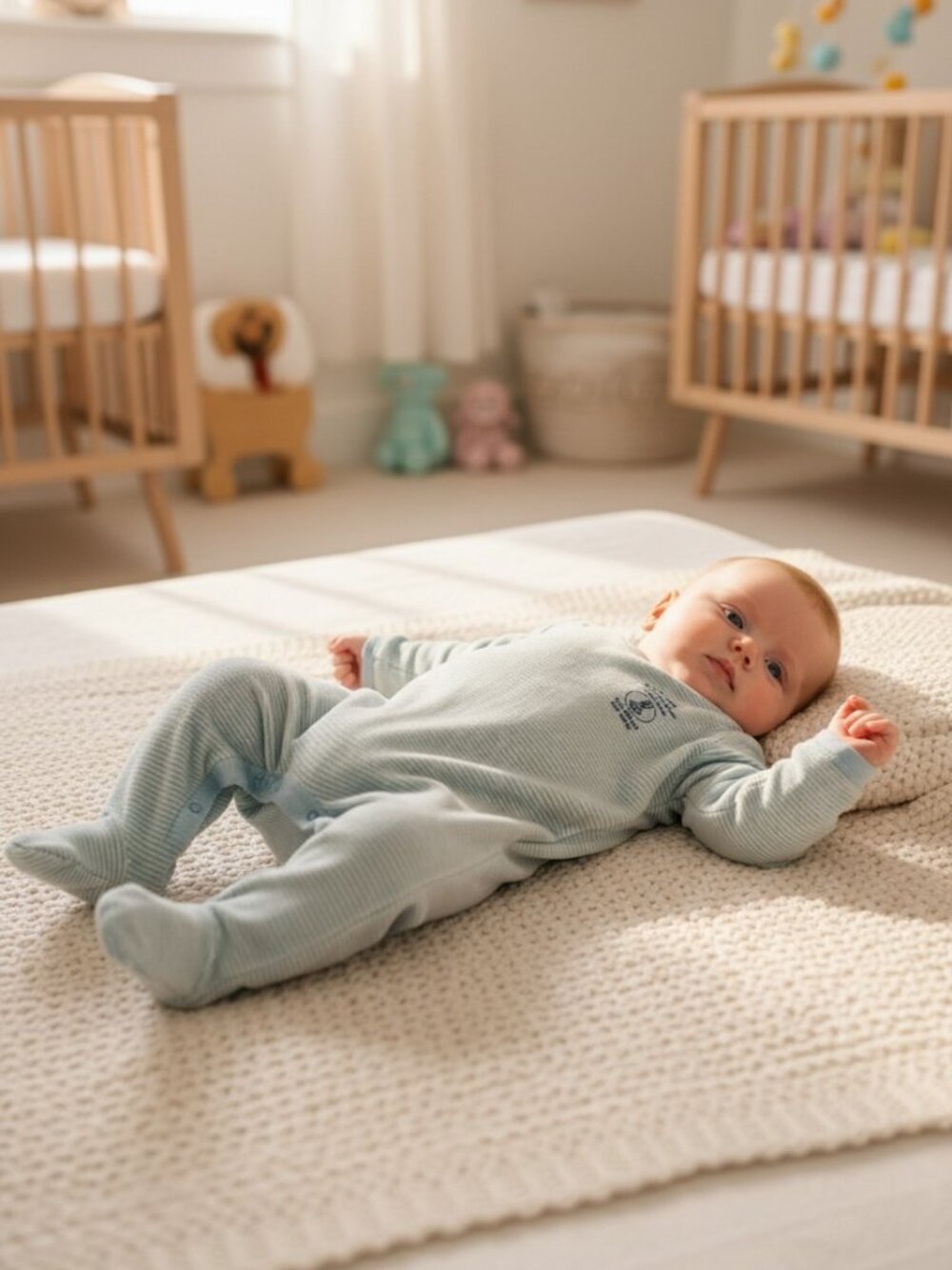 Petit Bateau Baby Velour Striped Footie One Piece Footed Pajama Baby 6M